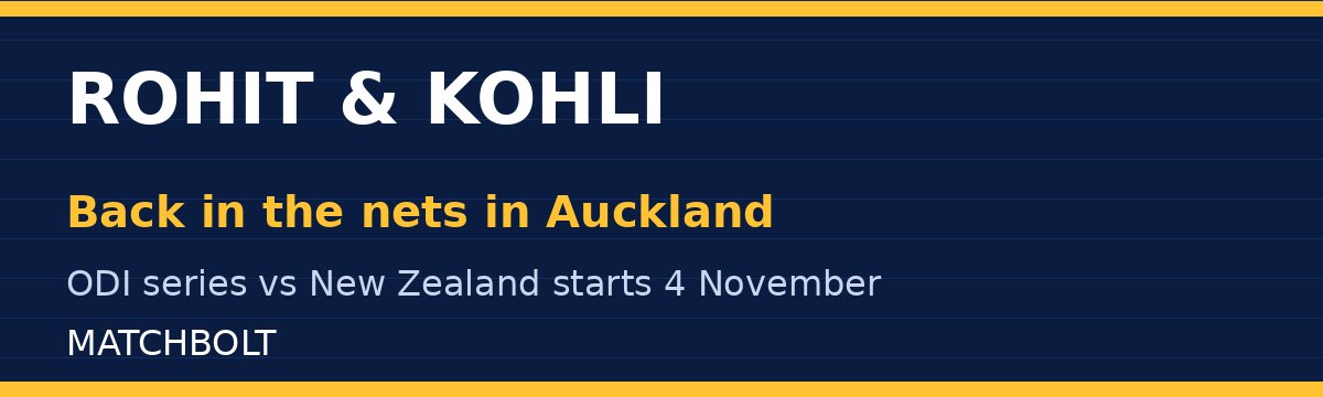 Rohit and Kohli Hit the Nets Together in Auckland Ahead of ODI Series
